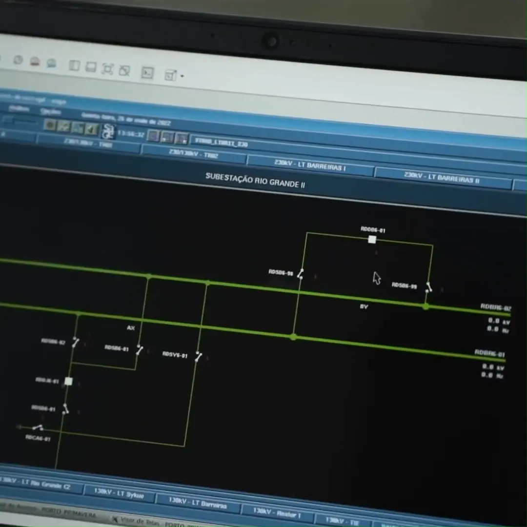 Substation SCADA supervision screen